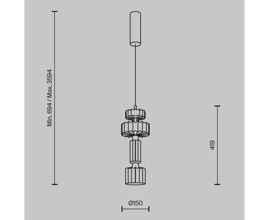 Подвесной светодиодный светильник Maytoni Level MOD253PL-L18BS3K1, изображение 3
