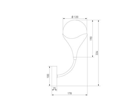 Бра Eurosvet Calyx 60169/1 никель, изображение 2