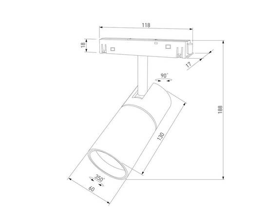 Трековый светодиодный светильник Elektrostandard Slim Magnetic Kars 85524/01 a069471, изображение 2