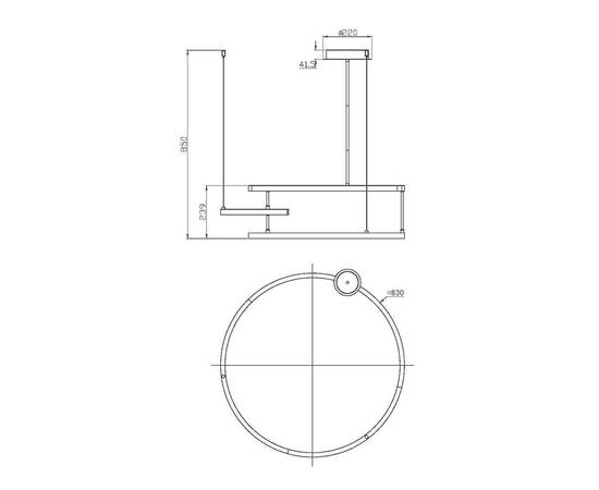 Подвесной светодиодный светильник Maytoni Line MOD016PL-L52BK, изображение 4