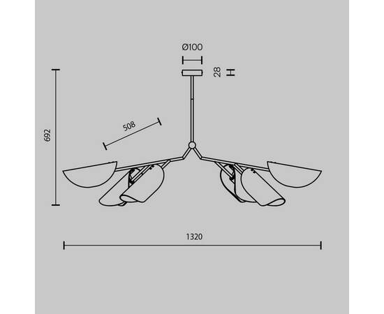 Подвесная люстра Maytoni Organic MOD225PL-06B, изображение 6