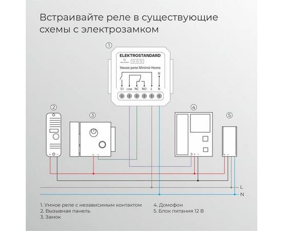 Реле Wi-Fi с независимым контактом Elektrostandard 76010/00 76010/00, изображение 3