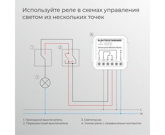Реле Wi-Fi с независимым контактом Elektrostandard 76010/00 76010/00, изображение 4