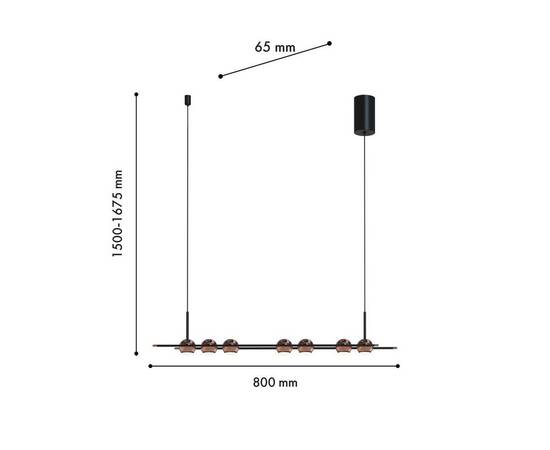 Подвесной светодиодный светильник Favourite Sturm 4561-7P, изображение 2