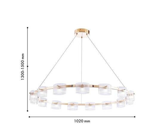 Подвесная светодиодная люстра Favourite Ori 4248-15P, изображение 2