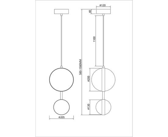 Подвесной светодиодный светильник Favourite Asterismo 4448-2P, изображение 2