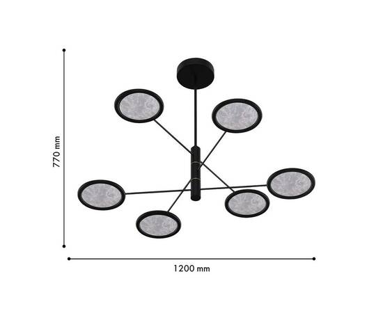 Подвесная светодиодная люстра Favourite Imma 4375-6P, изображение 2