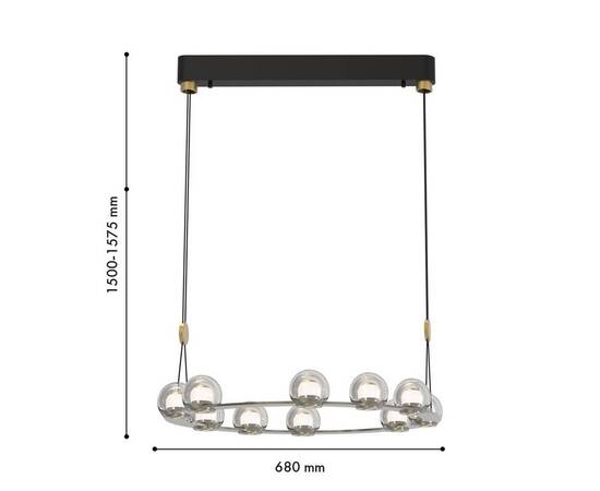 Подвесная светодиодная люстра Favourite Rosio 4291-10P, изображение 2