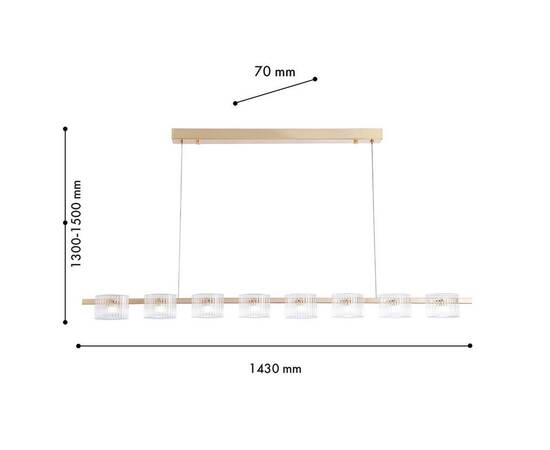Подвесная светодиодная люстра Favourite Ori 4248-8P, изображение 2