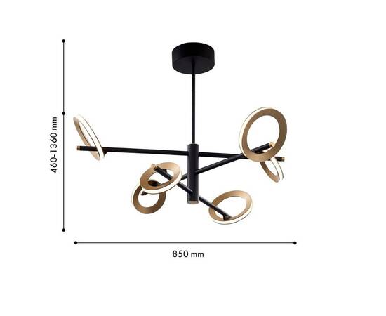 Подвесная светодиодная люстра Favourite Jongleur 4322-6P, изображение 2