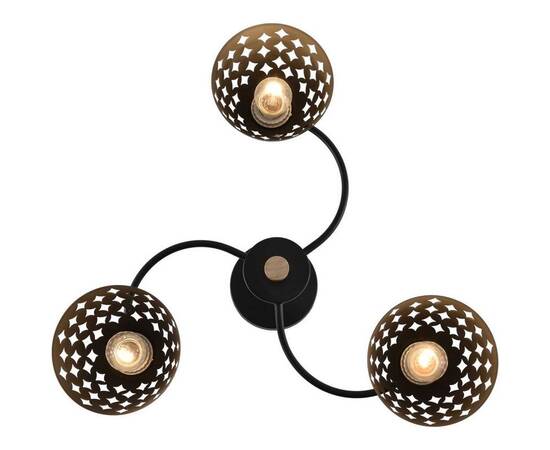 Потолочная люстра Reluce 01515-0.3-03 BK+WOOD, изображение 2