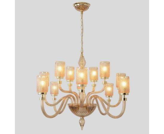 Подвесная люстра Crystal Lux SILVESTRO SP12 AMBER