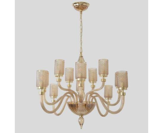 Подвесная люстра Crystal Lux SILVESTRO SP12 AMBER, изображение 2