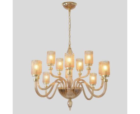 Подвесная люстра Crystal Lux SILVESTRO SP12 AMBER, изображение 4