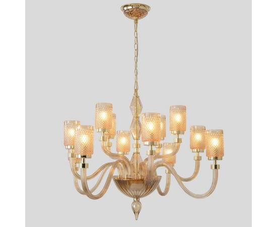 Подвесная люстра Crystal Lux SILVESTRO SP12 AMBER, изображение 6