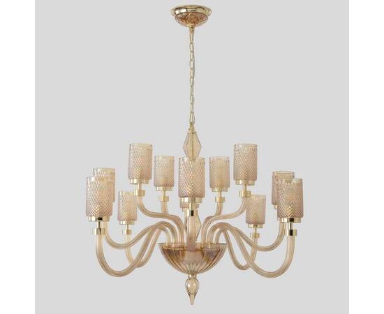Подвесная люстра Crystal Lux SILVESTRO SP12 AMBER, изображение 7