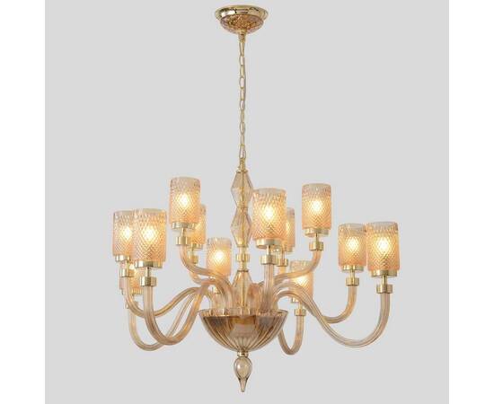 Подвесная люстра Crystal Lux SILVESTRO SP12 AMBER, изображение 8