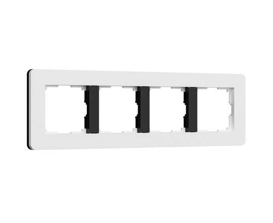 Рамка Werkel Split на 4 поста белый/черный W0043068 4690389208249
