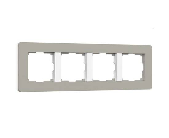 Рамка Werkel Split на 4 поста дымчатый/белый W0043067 4690389206108