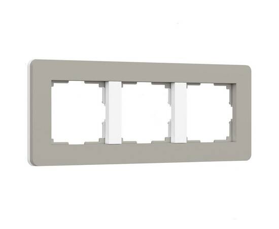 Рамка Werkel Split на 3 поста дымчатый/белый W0033067 4690389206085
