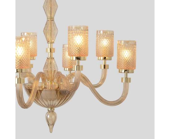 Подвесная люстра Crystal Lux SILVESTRO SP8 AMBER, изображение 4