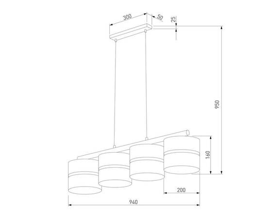 Подвесная люстра TK Lighting 6576 Linobianco, изображение 2