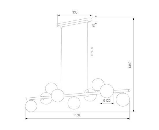 Подвесная люстра TK Lighting 4340 Estera, изображение 2