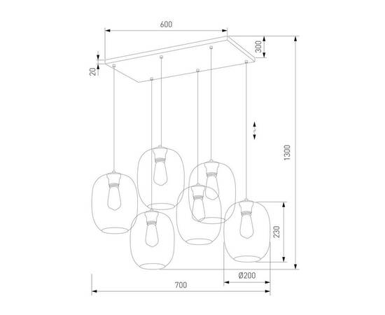 Подвесная люстра TK Lighting 5974 Elio, изображение 2