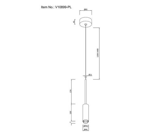 Подвесной светодиодный светильник Moderli Rin V10899-PL, изображение 2