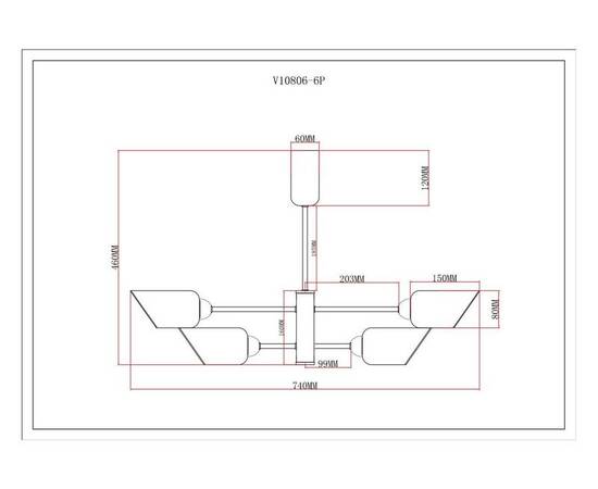 Потолочная люстра Moderli Avery V10806-6P, изображение 2