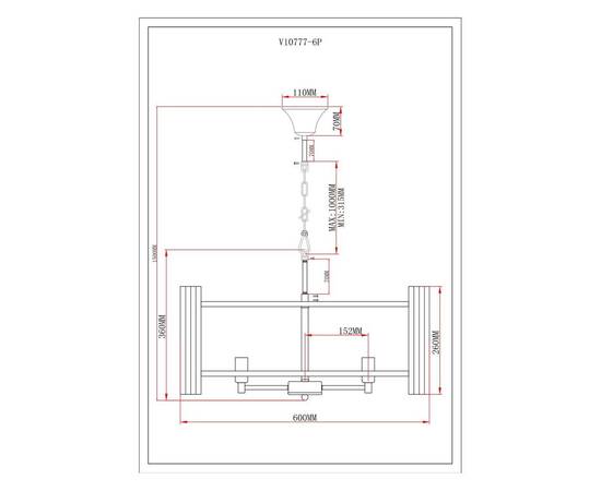 Подвесная люстра Moderli Monte V10777-6P, изображение 2