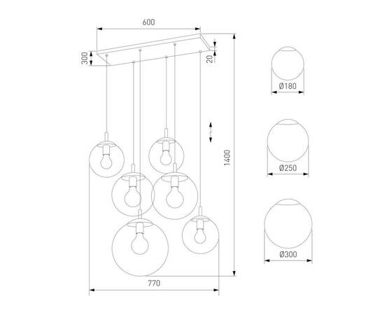Подвесная люстра TK Lighting 4819 Esme, изображение 2