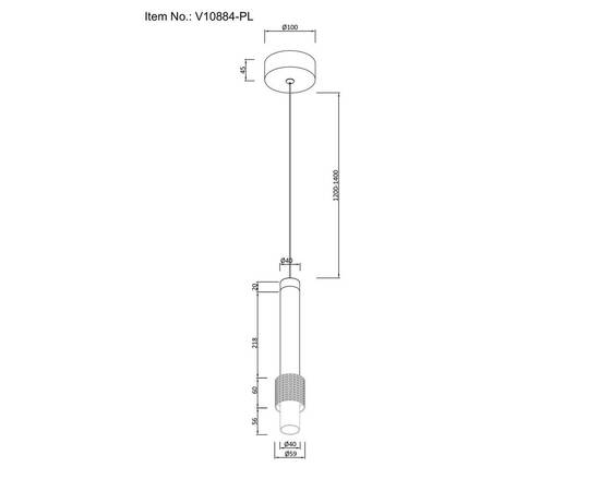 Подвесной светодиодный светильник Moderli Elli V10884-PL, изображение 2