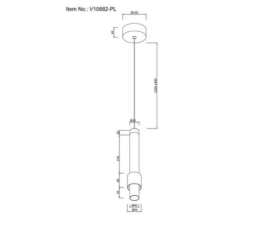 Подвесной светодиодный светильник Moderli Elli V10882-PL, изображение 2