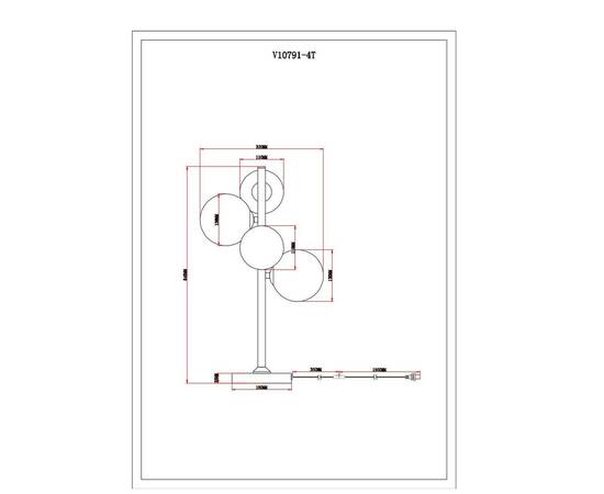 Настольная лампа Moderli Molly V10791-4T, изображение 2