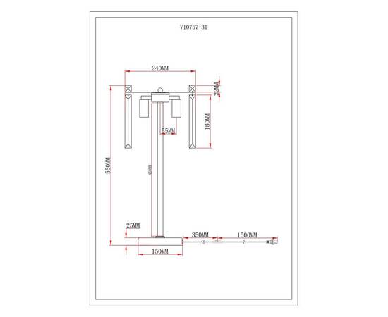 Настольная лампа Moderli Levi V10757-3T, изображение 2