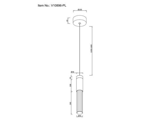 Подвесной светодиодный светильник Moderli Ran V10896-PL, изображение 2