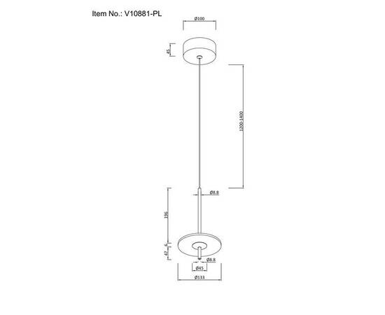 Подвесной светодиодный светильник Moderli Ella V10881-PL, изображение 2