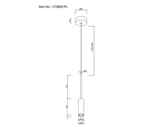 Подвесной светодиодный светильник Moderli Rin V10900-PL, изображение 2