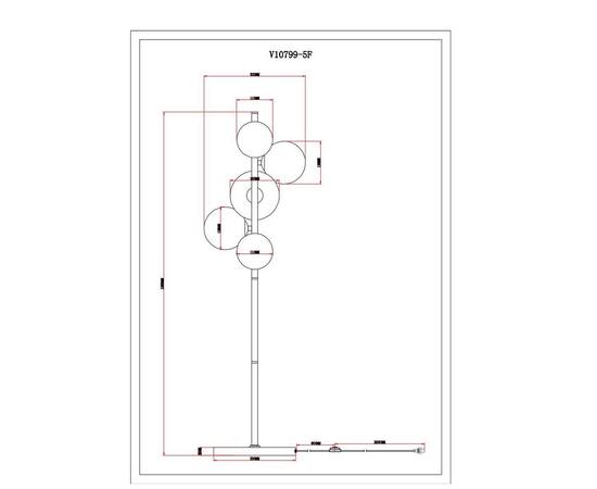 Торшер Moderli Molly V10799-5F, изображение 2