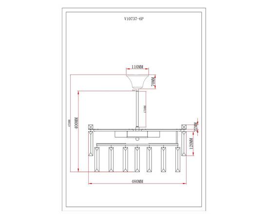Потолочная люстра Moderli Crystal V10737-6P, изображение 2