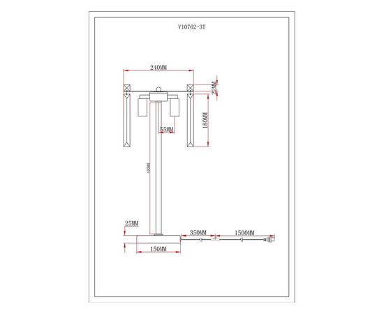 Настольная лампа Moderli Levi V10762-3T, изображение 2