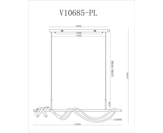 Подвесной светодиодный светильник Moderli True V10685-PL, изображение 2
