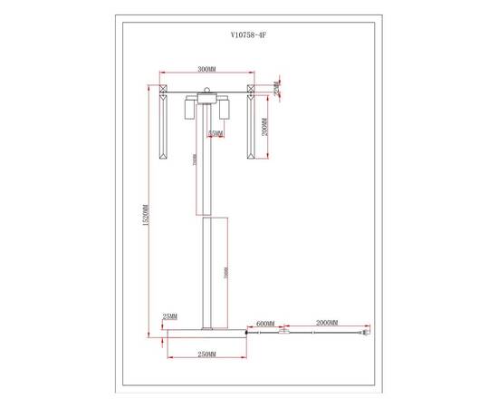 Торшер Moderli Levi V10758-4F, изображение 2
