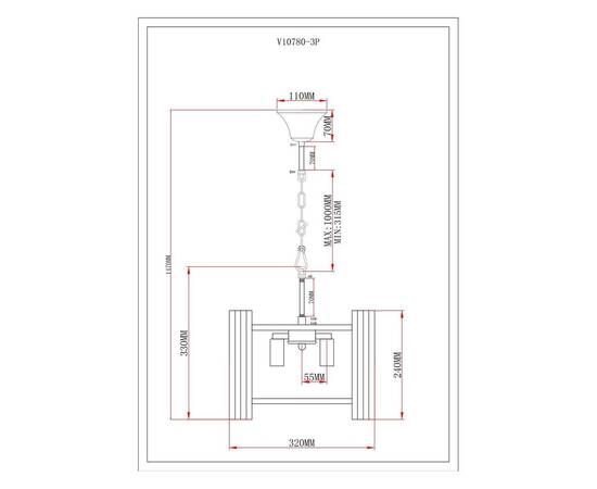 Подвесная люстра Moderli Monte V10780-3P, изображение 2