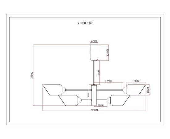 Потолочная люстра Moderli Avery V10809-8P, изображение 2