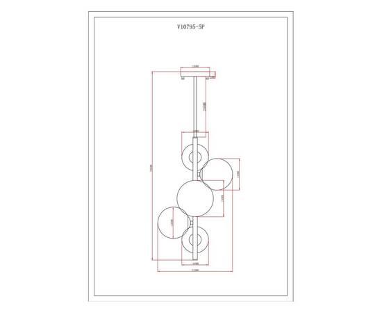 Подвесная люстра Moderli Molly V10795-5P, изображение 2