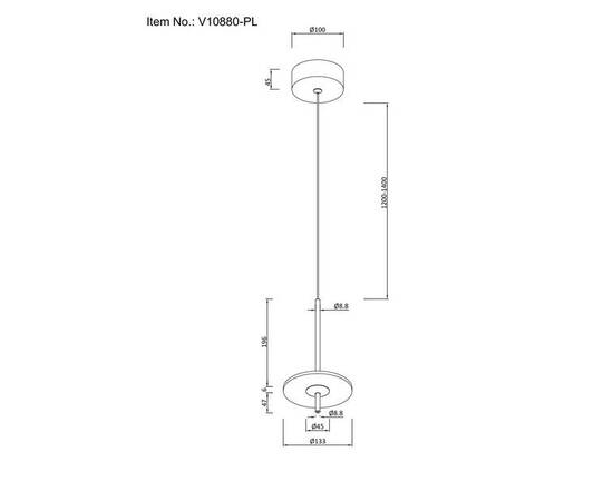 Подвесной светодиодный светильник Moderli Ella V10880-PL, изображение 2