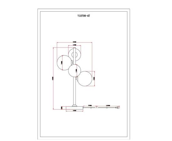 Настольная лампа Moderli Molly V10798-4T, изображение 2