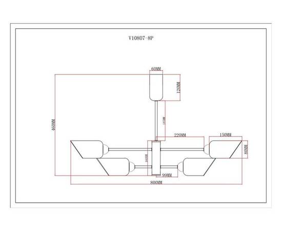 Потолочная люстра Moderli Avery V10807-8P, изображение 2